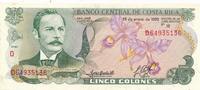 Costa Rica 5 Colones Geldschein Banknote -