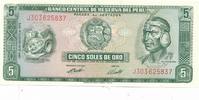 Peru 5 Soles De Oro Geldschein Banknote -