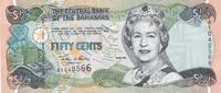 Bahamas 1/2 Dollar Geldschein -