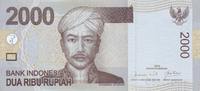 Indonesien 2000 Rupiah Geldschein Pangeran Antasari -