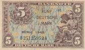Bank deutscher Länder Fünf deutsche Mark Banknote Serie A -