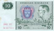 Schweden 10 Kronor Geldschein Banknote -