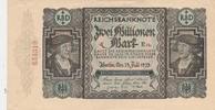 Deutschland Zwei Millionen Mark Reichsbanknote KN 6stellig rot -