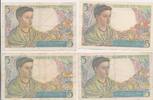 Frankreich 5 Francs 4 Banknoten 1943/45 -