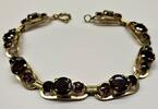 Böhmisches Granat Armband 333 er Gold 8K Granatschmuck Goldarmband Antik -