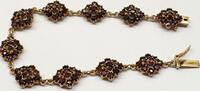 333er Gold Armband Granat Granatarmband Armschmuck Granatschmuck 8 Karat -
