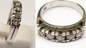 Brillant Ring 585 er weißgold 0,78 carat 5 x Brillanten Goldring Brillantring -