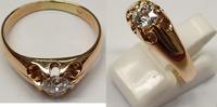 14 Karat 585 er Goldring Gold Ring Solitärring 0,50 Ct Brillant Brillantring -