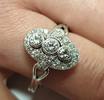 585er Goldring Gold Ring Brillantring 0,73 Ct Brillant Damenring Weißgold 14 K -