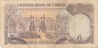 Zypern 1 Pound Lira Geldschein Banknote Bir Lira Kubris Merkez Bankasi -