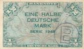BRD 1/2 Deutsche Mark Bank deutsche Länder mit B-Stempel für Westberlin -