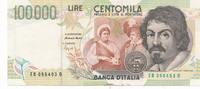 Italien 100 Tsd.Lire Banca D`Italia Caravaggio -