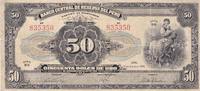 Peru 50 Soles Geldschein Banknote Cincuenta Soles De Oro -