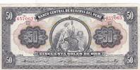 Peru 50 Soles Geldschein Banknote Cincuenta Soles De Oro -