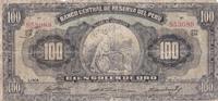 Peru 100 Soles Geldschein Banknote Cien Soles De Oro -