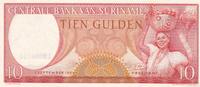 Suriname 10 Gulden Geldschein Banknote Surinam -