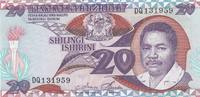 Tansania 20 Shilingi Geldschein Banknote Shilingi Ishirini Benki Kuuya Tanzania -