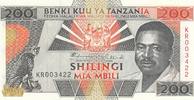 Tansania 200 Shilingi Geldschein Banknote Shilingi Mia Mbili Benki Kuu Ya Tanzania -