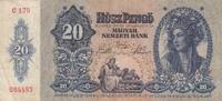 Ungarn 20 Pengö Geldschein Banknote Magyar Husz Pengö -