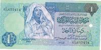Libyen 1 Dinar Geldschein Banknote Libya Kaddafi الأوراق النقدية ليبيا القذافي -