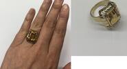   Goldring mit Cirtrin 585er Gold 14 Karat getragen, mit Gebrauchsspuren 5,003.59 元 含税 ＋  125.51 元 运费