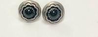 Ohrstecker mit dunkelblauen Steinen 925er Sterling Silber -