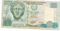 Zypern Kibris 10 Lira Pounds Geldschein Banknote On Lira -