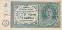 Deutschland Deutsches Reich Drittes Reich 5 Korun Krone Koruna Böhmen und Mähren Pet Korun Prag Serie G -