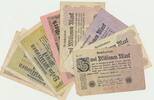Deutschland Lot 8 x Reichsbanknoten 2-5-10-50 Millionen Mark 1923 -