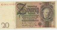 Deutschland Zwanzig Reichsmark Reichsbanknoten Udr.-Bst. L Serie G -