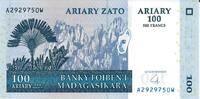 Madagaskar 100 Ariary Zato Banknote Geldschein -