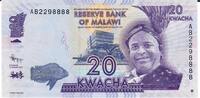 Malawi 20 Kwacha Banknote Geldschein -