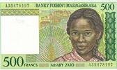 Madagaskar 500 Francs Ariary Zato Banknote Geldschein -