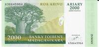 Madagaskar 2000 Ariary Banknote Geldschein -