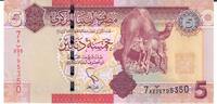 Libyen 5 Dinar Banknote Geldschein -