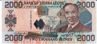 Sierra Leone 2000 Leones Banknote Geldschein -