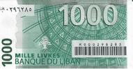 Libanon 1000 Livres Banknote Geldschein -
