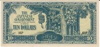Malaya 10 Dollars Banknote Geldschein -