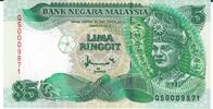 Maleysia 5 Ringgit Banknote Geldschein -