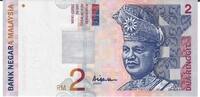 Malaysia 2 Ringgit Banknote Geldschein -