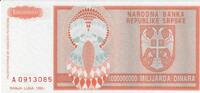 Bosnien-Herzegowina 1000000000 Dinara Banknote Geldschein -