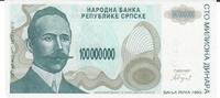 Bosnien-Herzegowina 100000000 Dinara Banknote Geldschein -