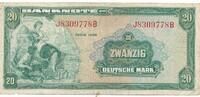 Deutschland Deutsches Reich 20 Mark Geldschein Banknote KN 7 Stellig Kenn.-Bst.: R J ; Serie: B -