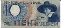Niederlande 10 Gulden Banknote Geldschein -