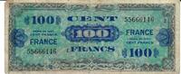 Frankreich 100 Francs Banknote Geldschein Allierte Militär Behörde -