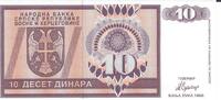 Bosnien-Herzegowina 10 Deset Dinare Banknote Geldschein -