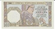 Serbien 500 Dinara Banknote Geldschein -