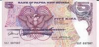 Papua Neu Guineau 5 Kina o.D.(1993) Banknote Geldschein unc 150.61 元 含税 ＋  83.67 元 运费