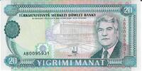 Turkmenistan 20 Manat Banknote Geldschein -