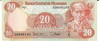 Nicaragua 20 Cordobas Banknote Geldscheine -